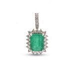 Emerald Diamond Pendant