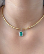Emerald Diamond Pendant