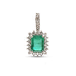 Emerald Diamond Pendant