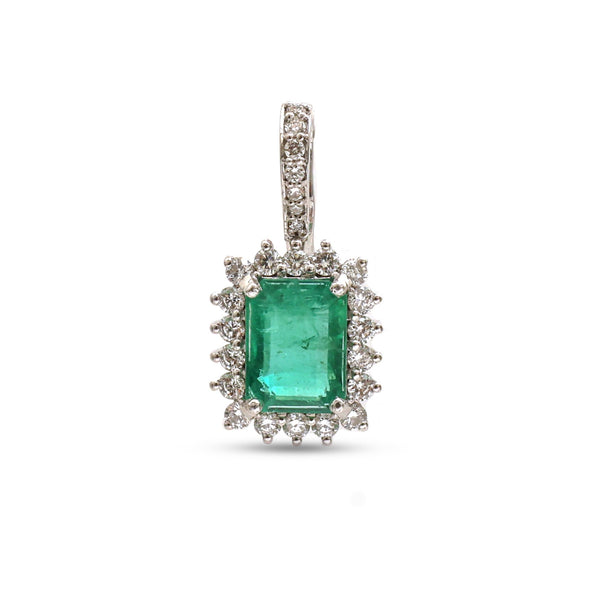 Emerald Diamond Pendant
