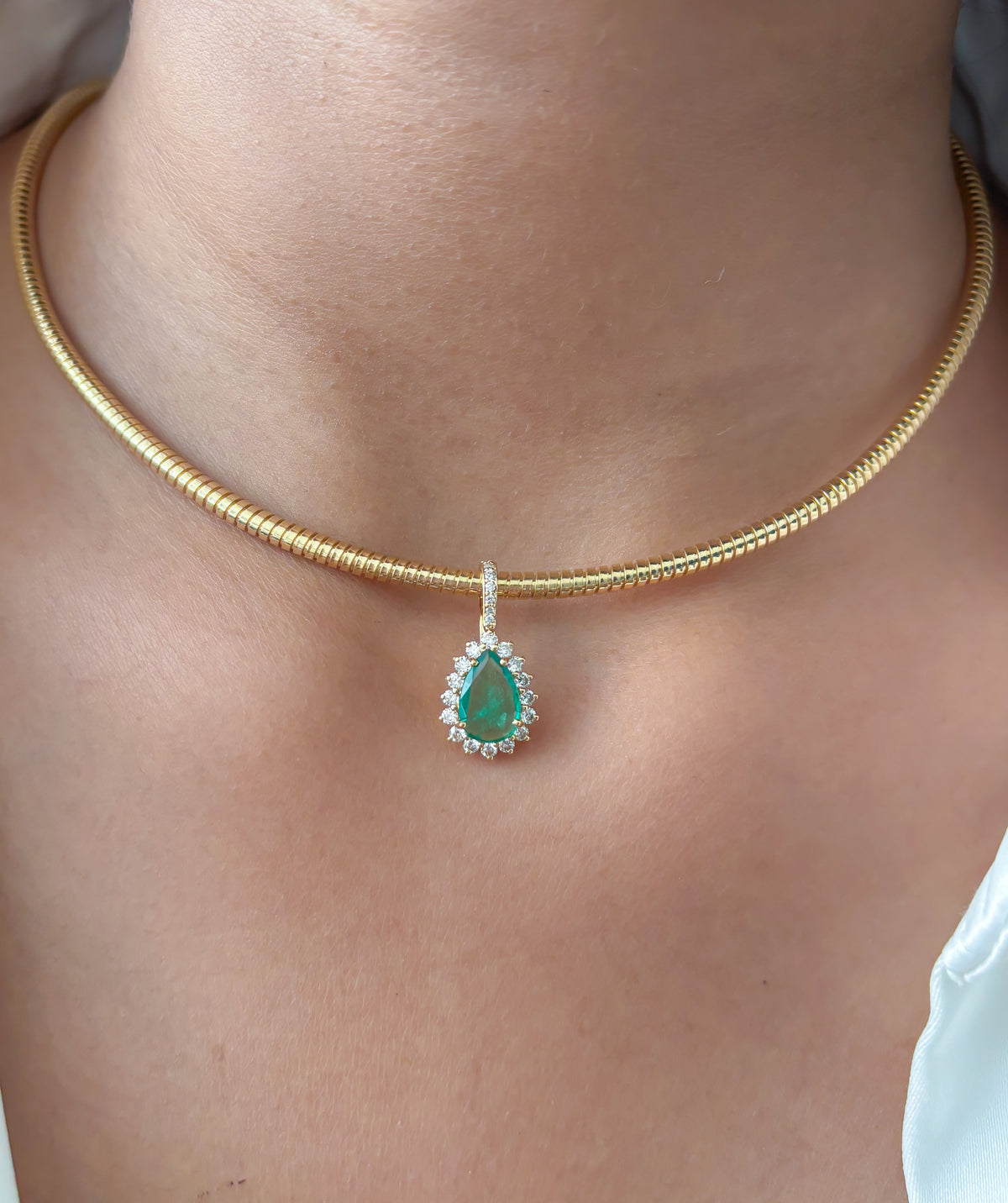 Emerald Diamond Pendant