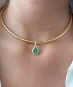Emerald Diamond Pendant