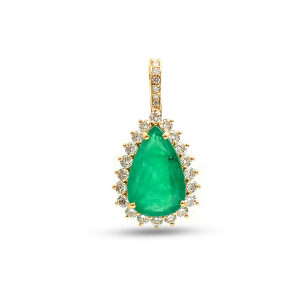 Emerald Diamond Pendant