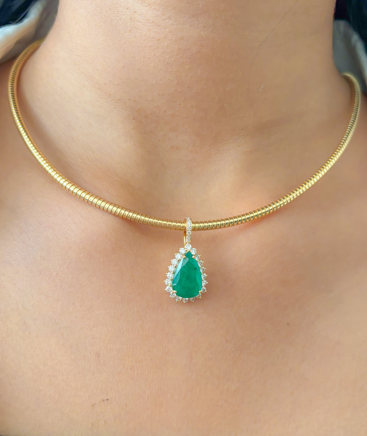 Emerald Diamond Pendant