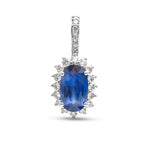 Blue Sapphire Diamond Pendant