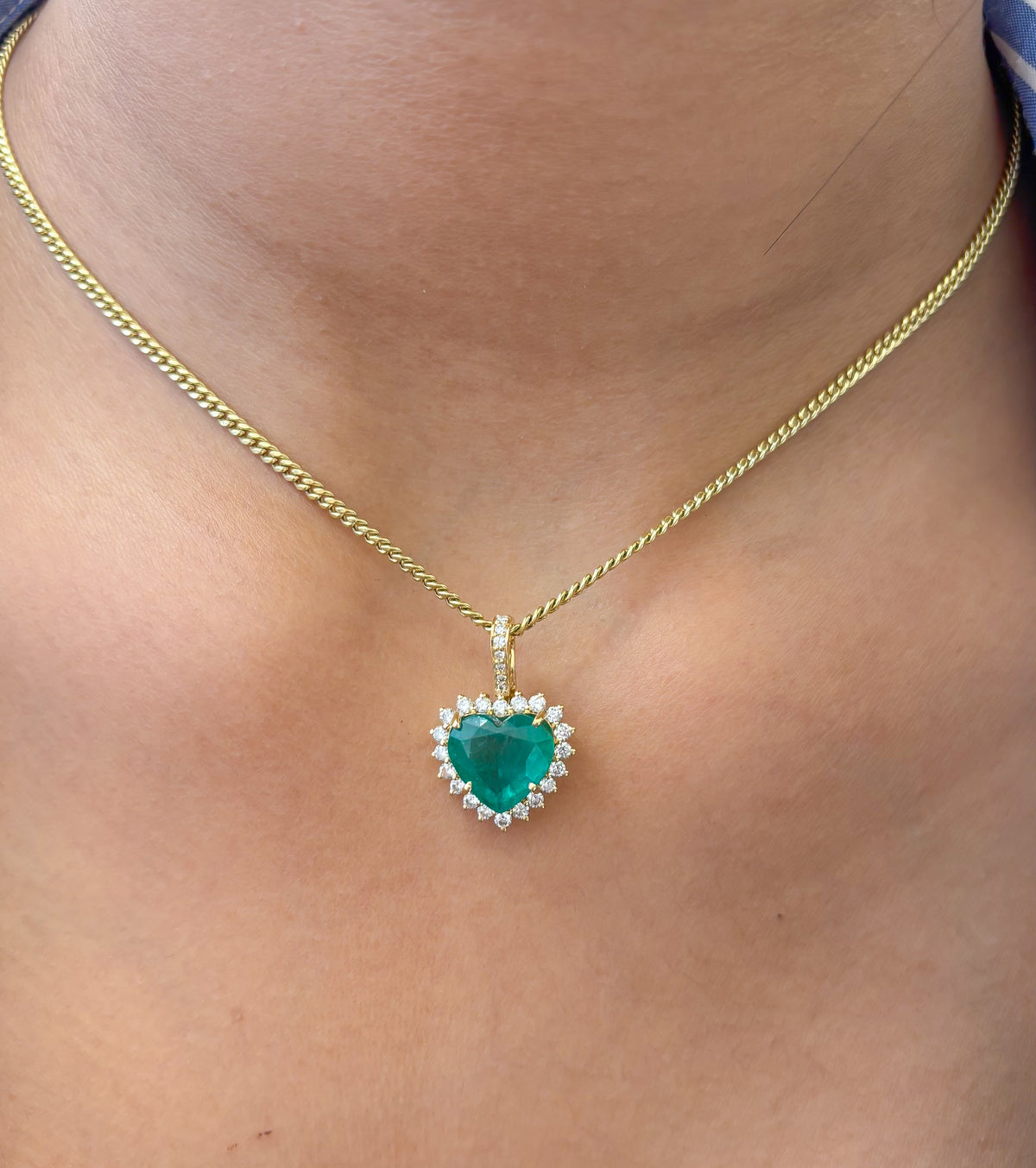 Emerald Diamond Pendant