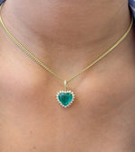 Emerald Diamond Pendant
