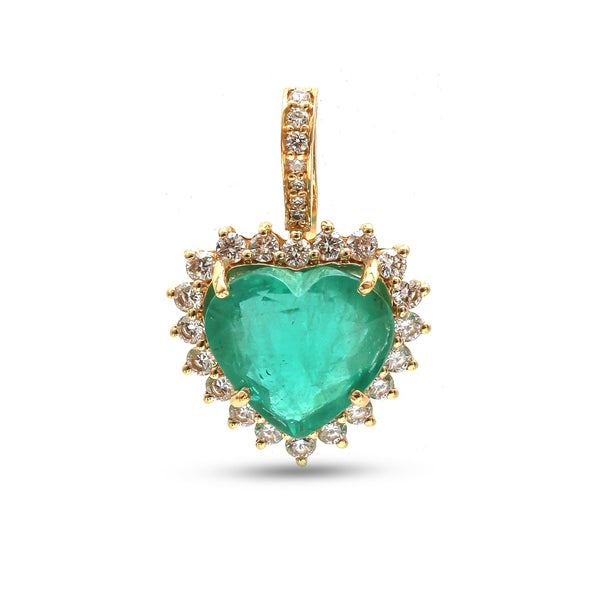 Emerald Diamond Pendant