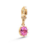 Pink Sapphire Diamond Pendant