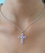 Pink Sapphire Diamond Pendant