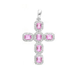Pink Sapphire Diamond Pendant