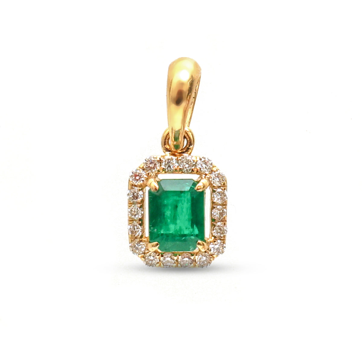 Emerald Diamond Pendant