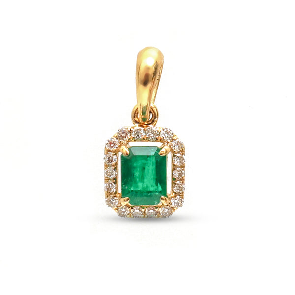 Emerald Diamond Pendant