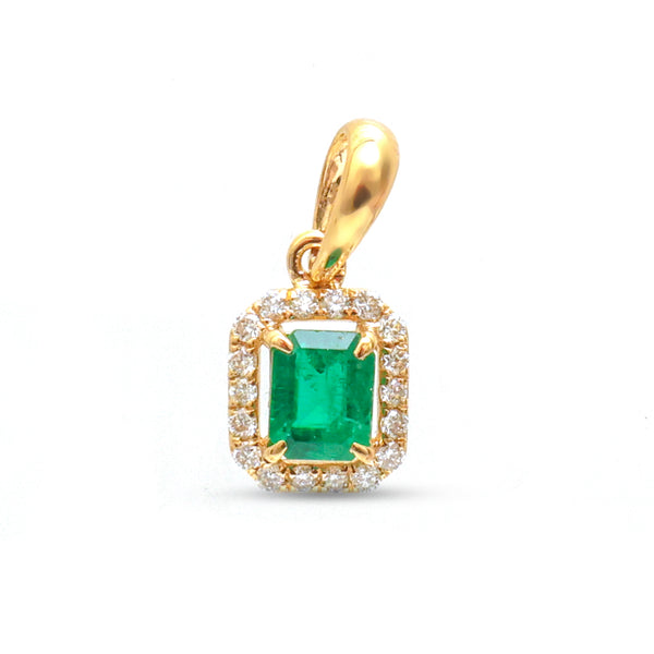 Emerald Diamond Pendant