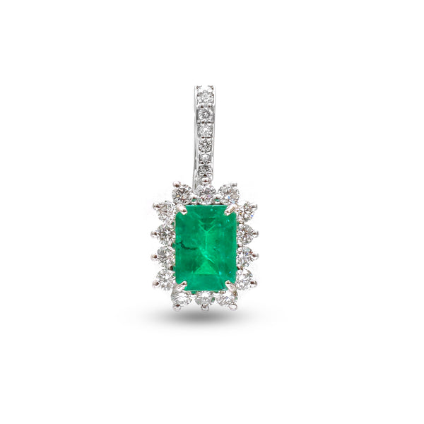 Emerald Diamond Pendant