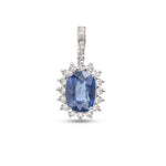 Blue Sapphire Diamond Pendant