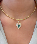 Emerald Diamond Pendant
