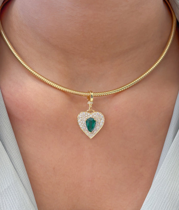 Emerald Diamond Pendant