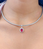 Rubillite Diamond Pendant