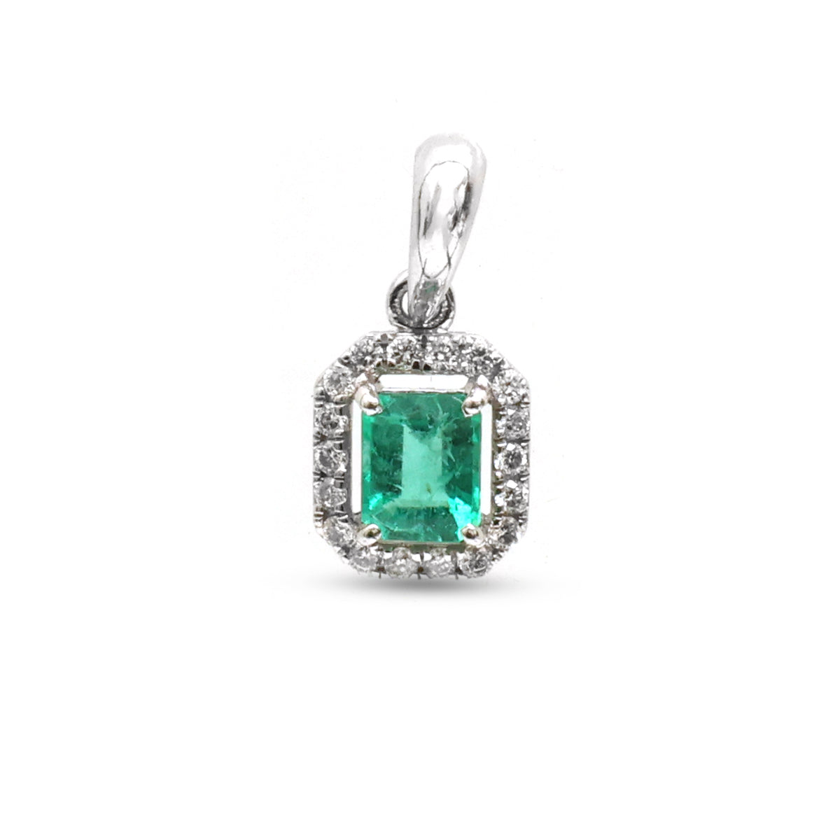 Emerald Diamond Pendant