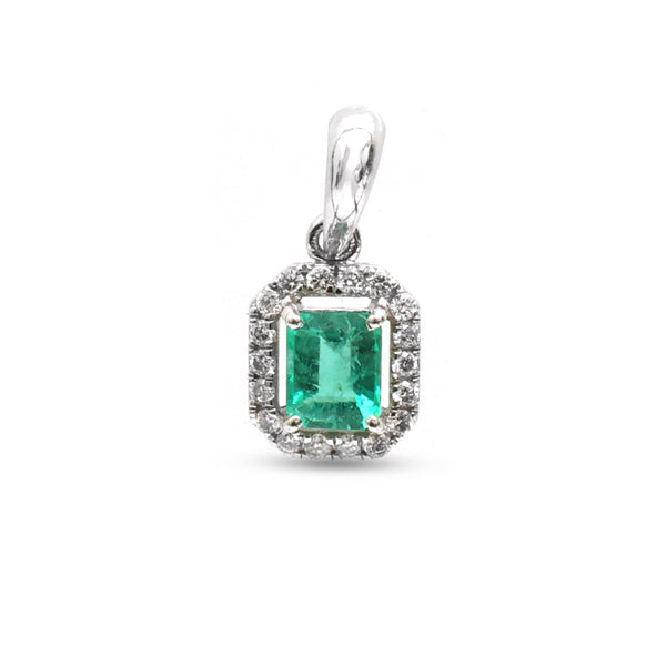 Emerald Diamond Pendant
