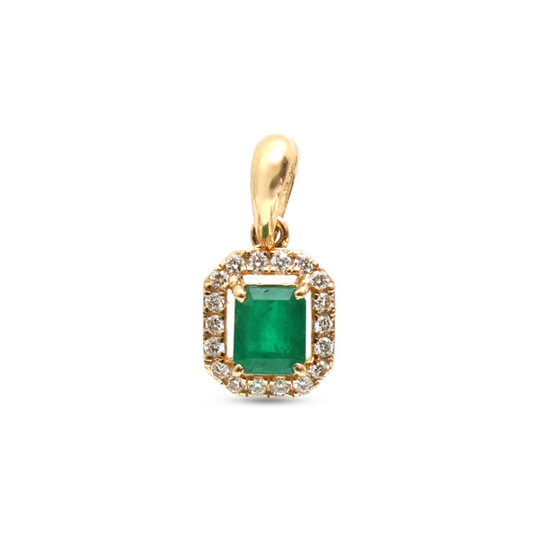 Emerald Diamond Pendant