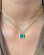 Emerald Diamond Pendant