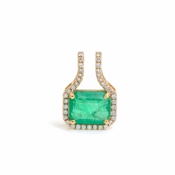 Emerald Diamond Pendant