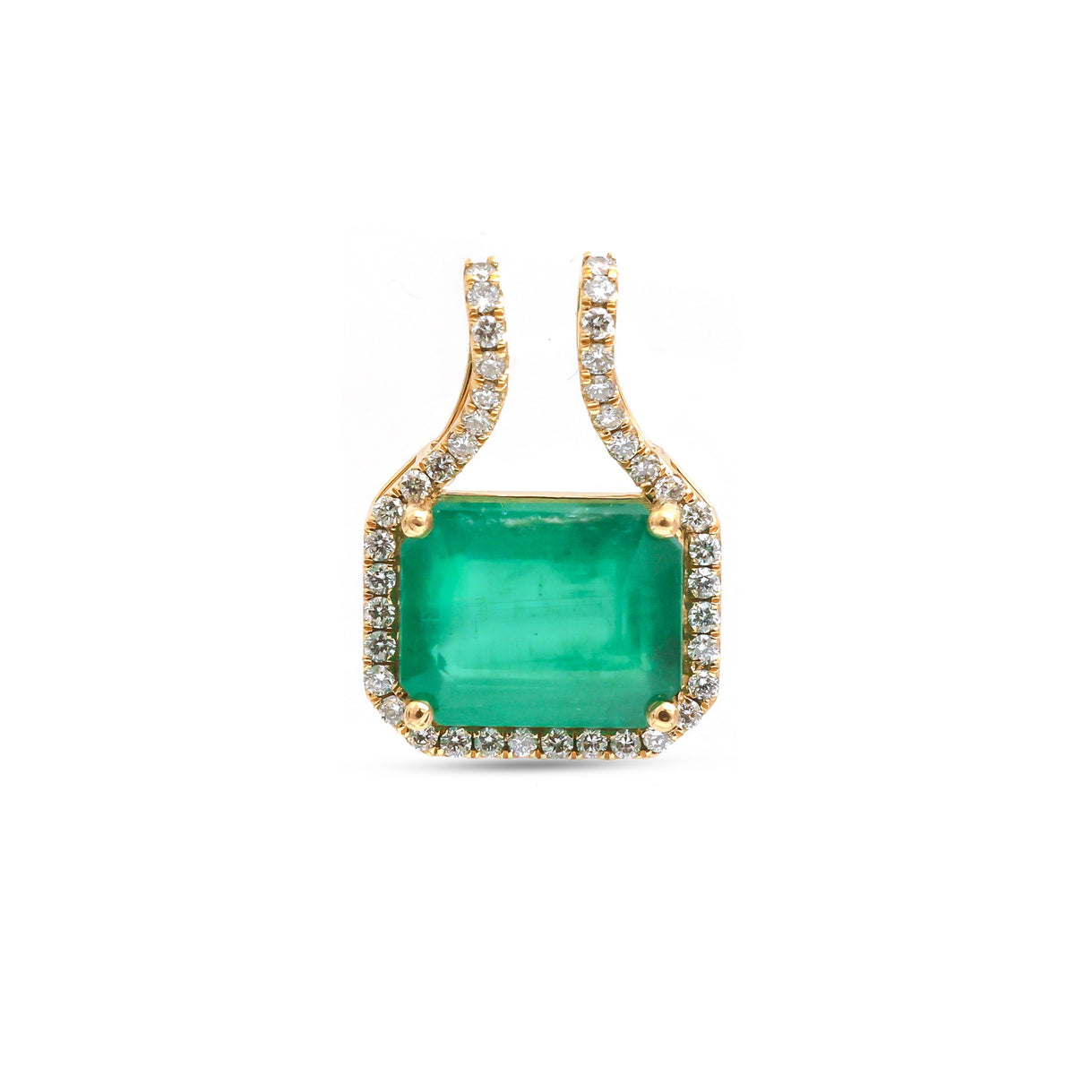 Emerald Diamond Pendant