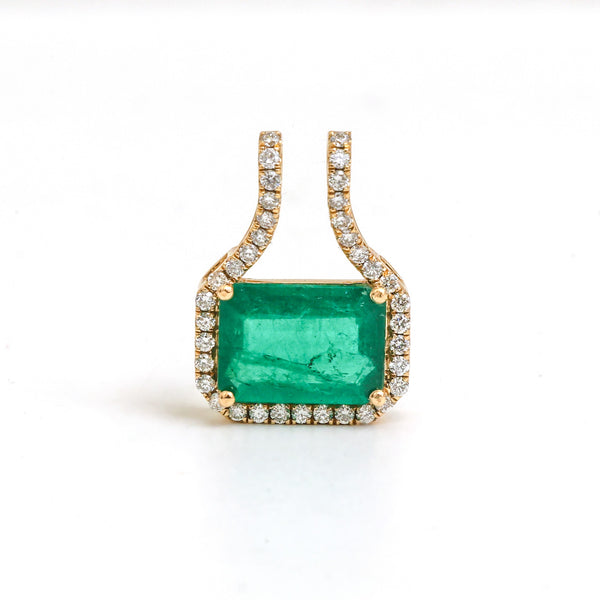 Emerald Diamond Pendant
