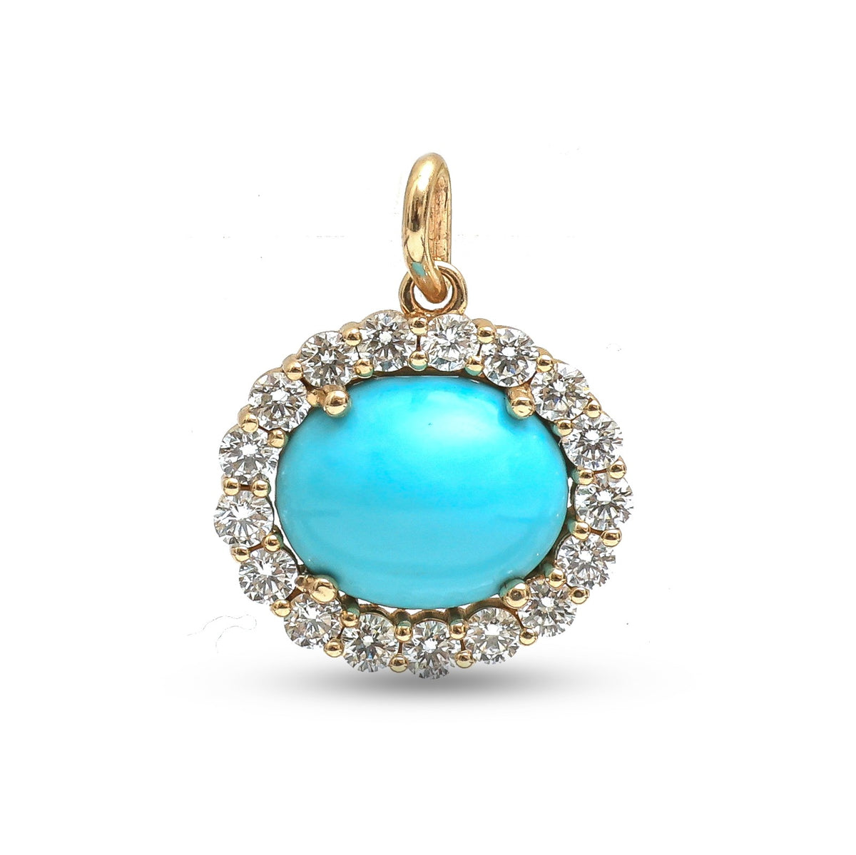 Turquoise Diamond Pendant
