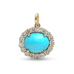 Turquoise Diamond Pendant