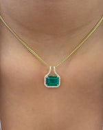 Emerald Diamond Pendant