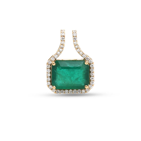 Emerald Diamond Pendant