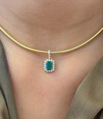 Emerald Diamond Pendant