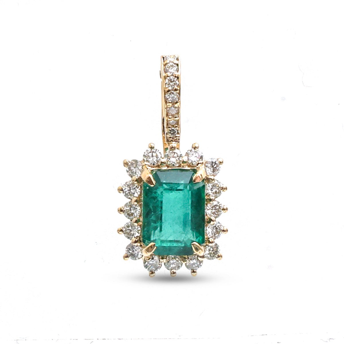 Emerald Diamond Pendant