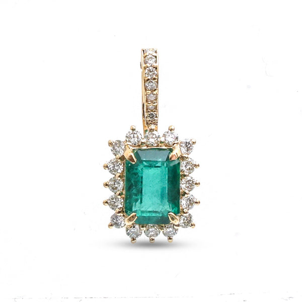 Emerald Diamond Pendant