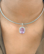 Kunzite Diamond Pendant