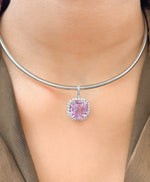 Kunzite Diamond Pendant