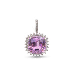 Kunzite Diamond Pendant