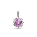 Kunzite Diamond Pendant
