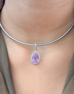 Kunzite Diamond Pendant