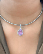 Kunzite Diamond Pendant