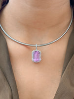 Kunzite Diamond Pendant