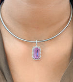 Kunzite Diamond Pendant