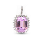 Kunzite Diamond Pendant