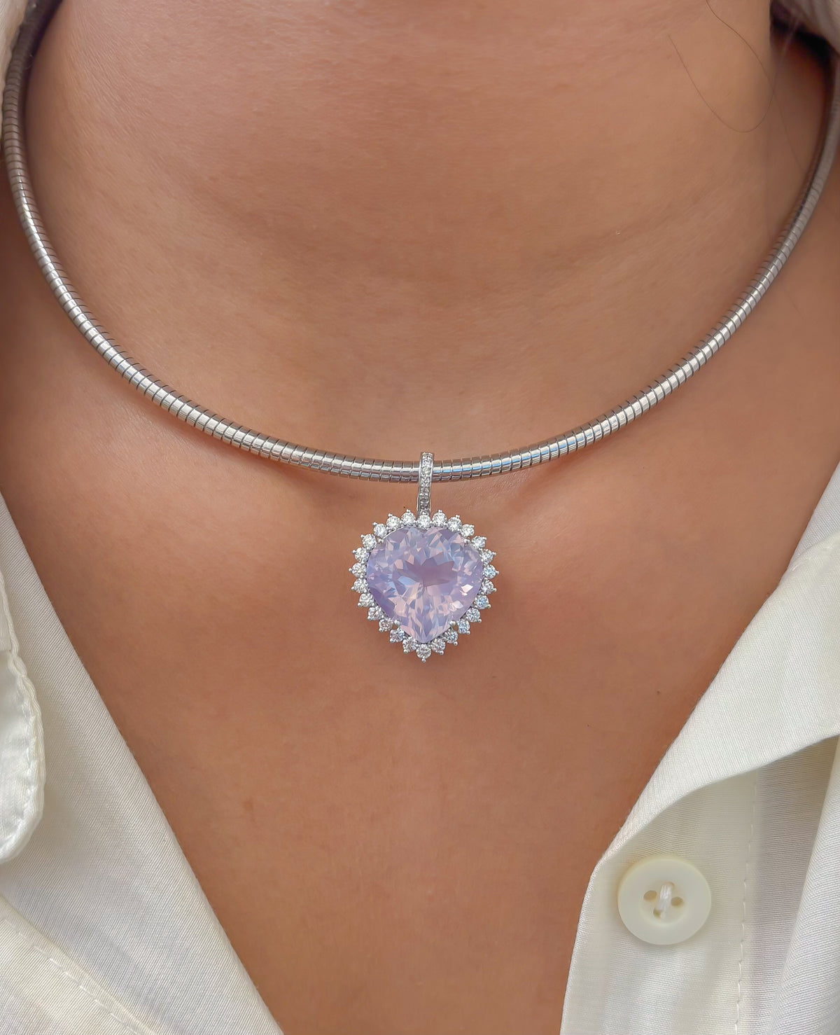 Lavender Diamond Pendant