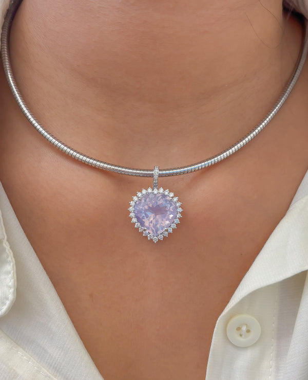 Lavender Diamond Pendant