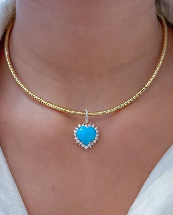 Turquoise Diamond Pendant