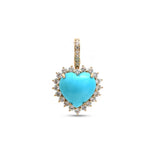 Turquoise Diamond Pendant